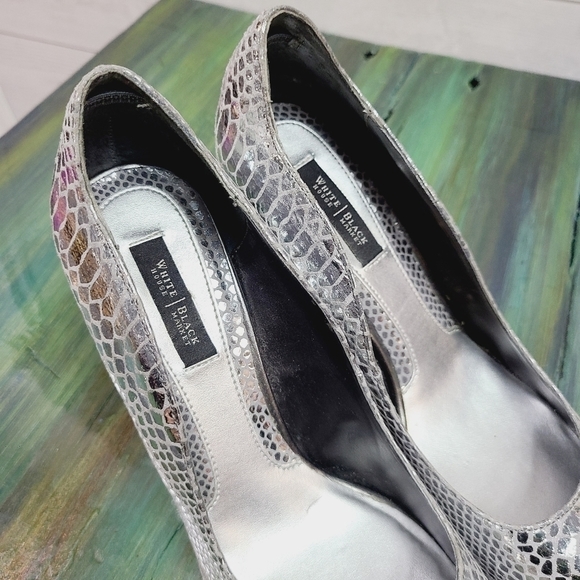 WHBM Metallic Snakeskin Heels - Picture 8 of 8